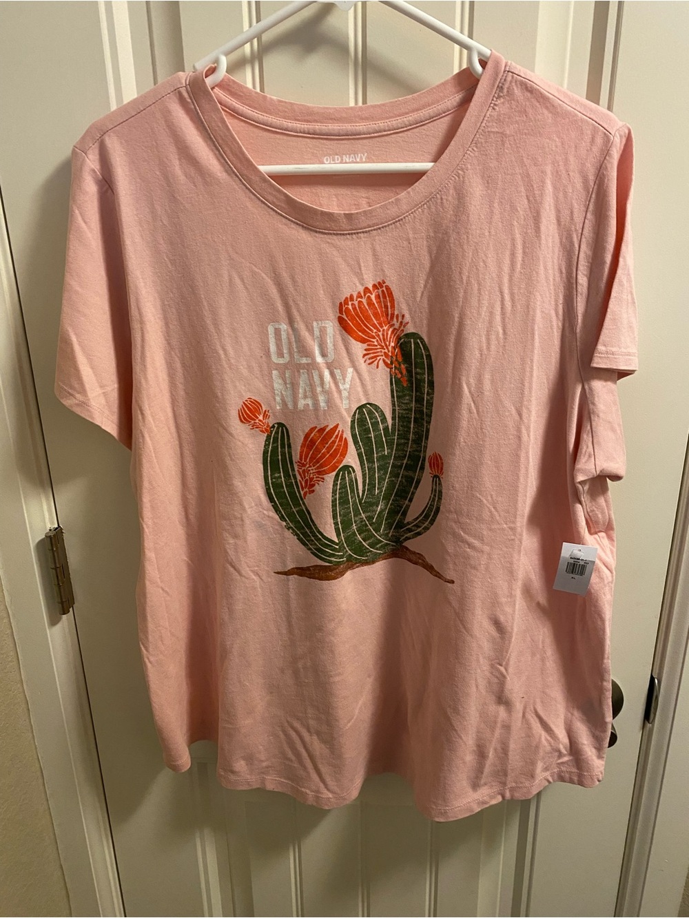 NWT Old Navy Top XL Pink Cactus Short Sleeve Shirt T-shirt New